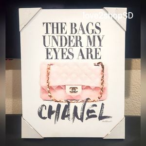 Chanel Canvas Wall Art The Bags Under My Eyes NWT